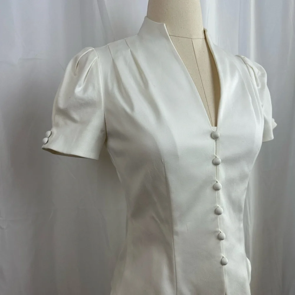 NWT Christian Dior White Cotton Jacket FR34 - Picture 3 of 6